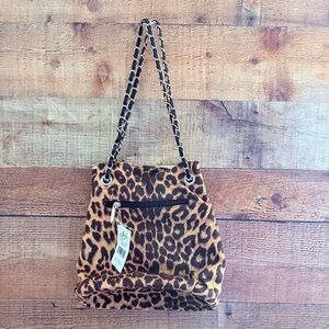 NWT Laila Geir Ness Chic Leopard Print Shoulder Bag